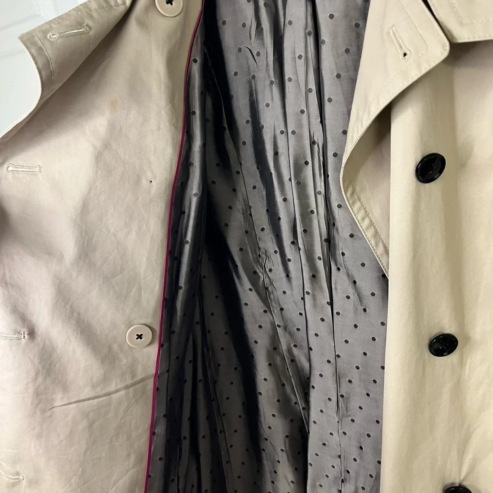 Banana Republic Classic Beige Trench Coat Belted Double Breasted Women’s Small - Picture 4 of 8
